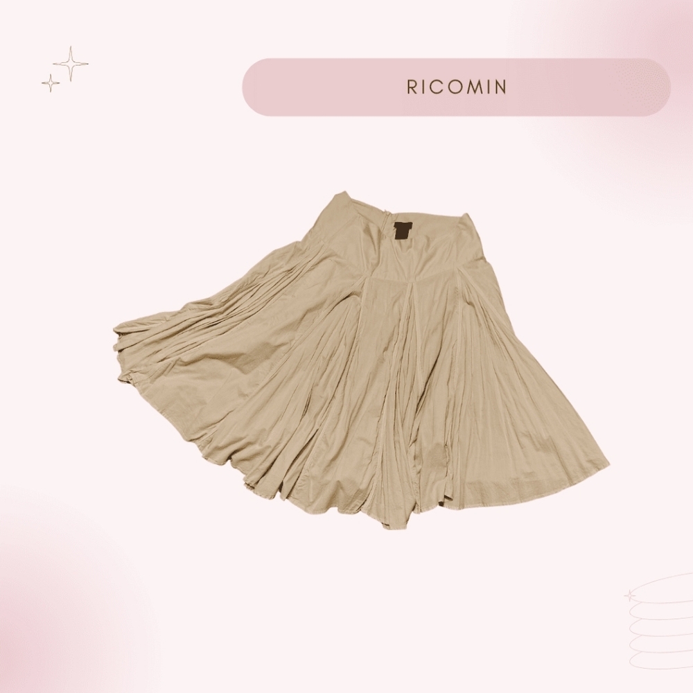 Elegant Beige Pleated Skirt – Versatile & Flowy